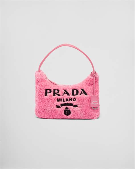 tiny prada bag|fluffy prada shoulder bag.